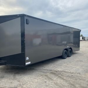 Fast Cargo 8.5×28 Enclosed Charcoal Grey Blackout Trailer
